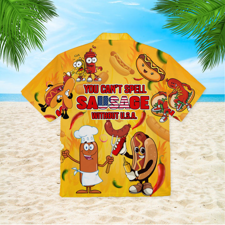 You Cant Spell Sausage Without USA Happy 4th Of July Hawaiian Shirt | For Men & Women | HW296-BehighStyle