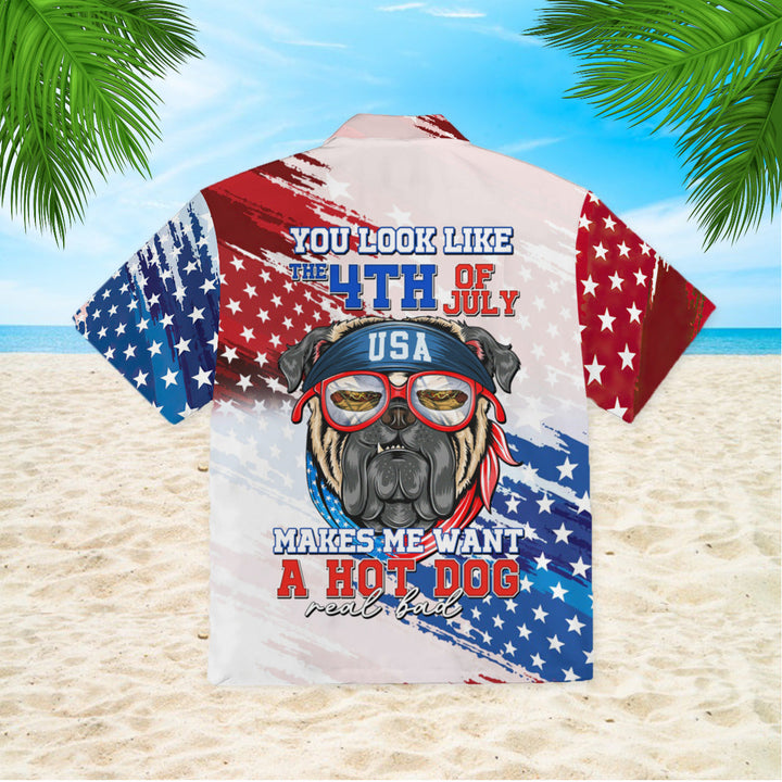 You Look Like The 4Th Of July Shirt Makes Me Want A Hot Dog Hawaiian Shirt | For Men & Women | HW768-BehighStyle