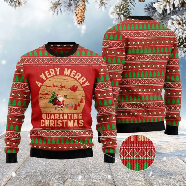 A Very Merry Quarantine Ugly Christmas Sweater | Adult | US2458