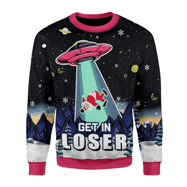 Alien Get In Loser Ugly Christmas Sweater | Adult | US2494