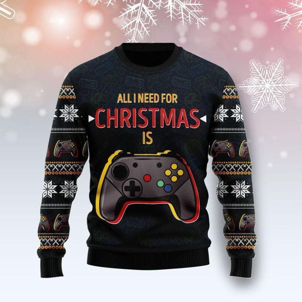 All I Need Is For Christmas Is Game Ugly Christmas Sweater | Adult | US2541