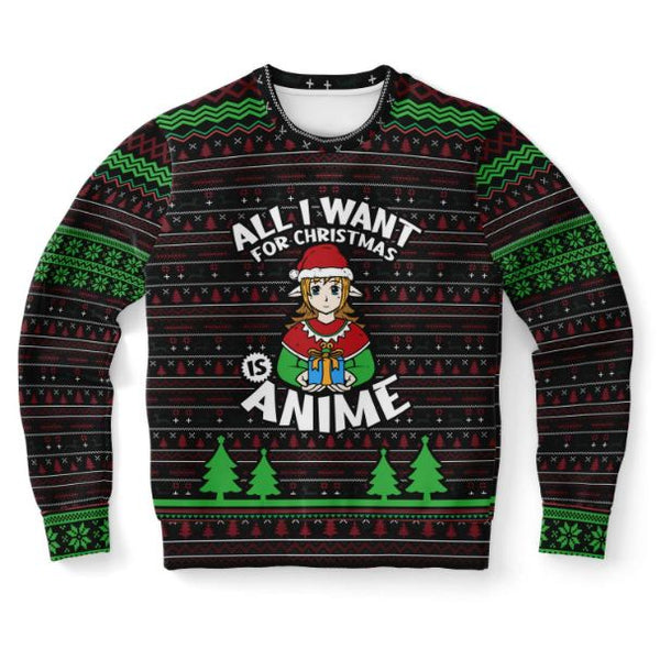 All I Want For Christmas Is Anime Ugly Christmas Sweater | Adult | US2538