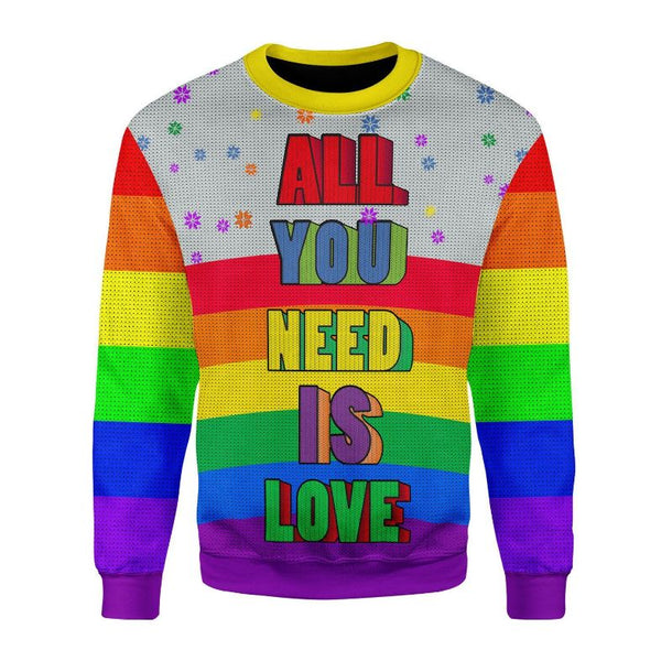 All You Need Is Love LGBT Ugly Christmas Sweater | Adult | US2542