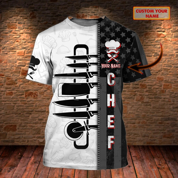 Custom Name Master Chef 3D All Over Printed Unisex Shirts | Adult | CN410