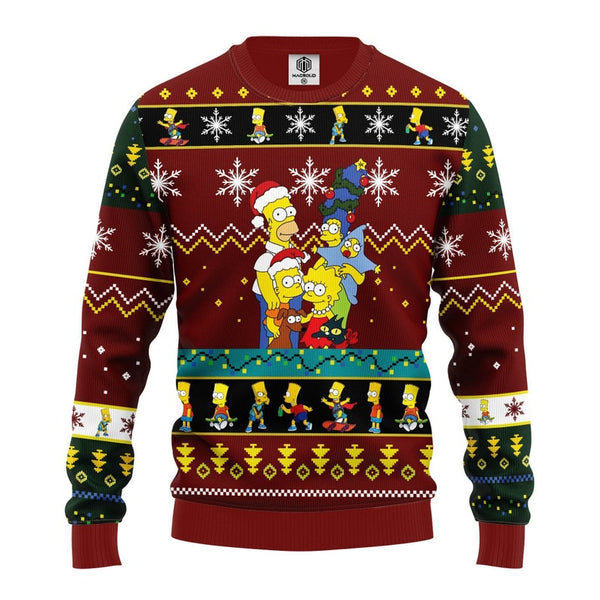 The Simpson Family Ugly Christmas Sweater | Adult | US2462