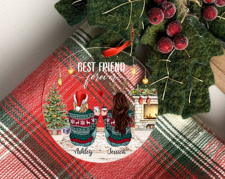 Personalized Best Friend Ornament, Bestie Christmas Ornament, Best Friends Gift, Christmas Ornament, Friendship Ornament, Friendship Gifts