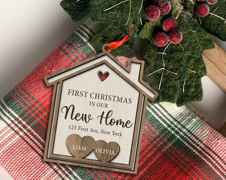 Personalized  New Home Ornament, New Home Christmas Ornament, Our First Home Ornament, Housewarming Gift, New Home Gift, New House Ornament