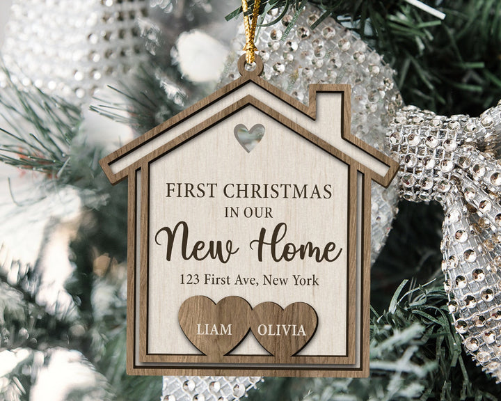 Personalized  New Home Ornament, New Home Christmas Ornament, Our First Home Ornament, Housewarming Gift, New Home Gift, New House Ornament