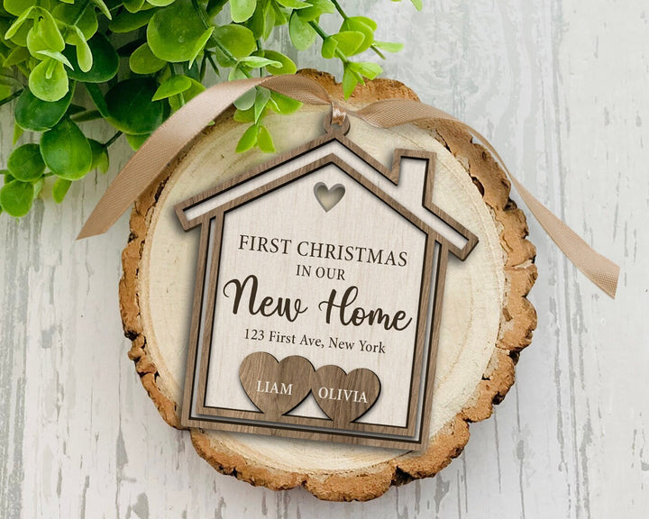 Personalized  New Home Ornament, New Home Christmas Ornament, Our First Home Ornament, Housewarming Gift, New Home Gift, New House Ornament