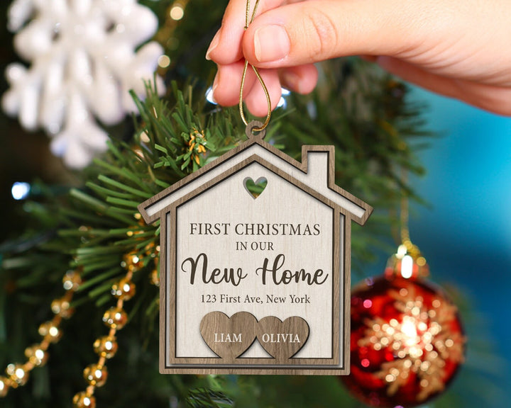 Personalized  New Home Ornament, New Home Christmas Ornament, Our First Home Ornament, Housewarming Gift, New Home Gift, New House Ornament