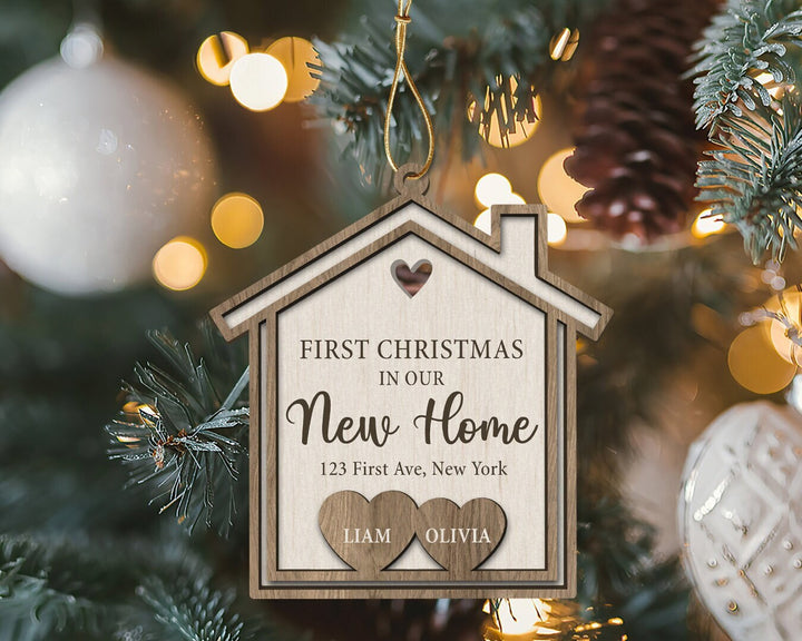 Personalized  New Home Ornament, New Home Christmas Ornament, Our First Home Ornament, Housewarming Gift, New Home Gift, New House Ornament