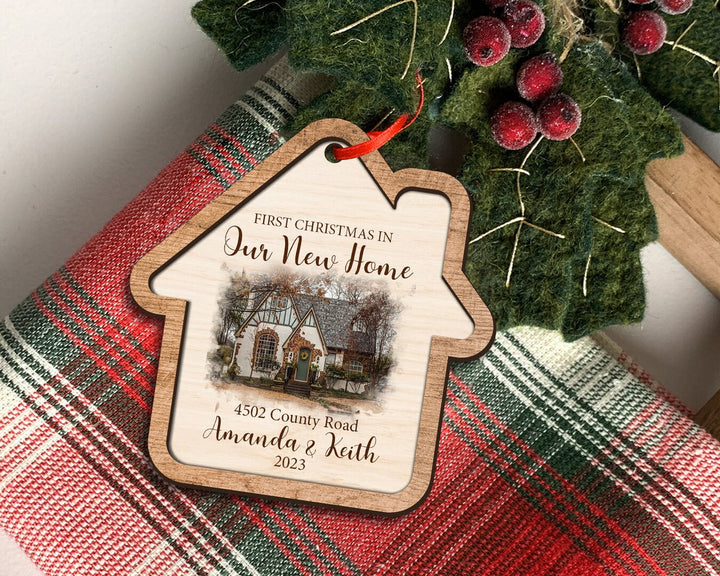 Personalized New Home Photo Ornament, New Home Ornament, First Home Ornament, Couples Ornament, New Home Gift, New Home Christmas Ornament