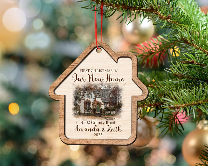 Personalized New Home Photo Ornament, New Home Ornament, First Home Ornament, Couples Ornament, New Home Gift, New Home Christmas Ornament