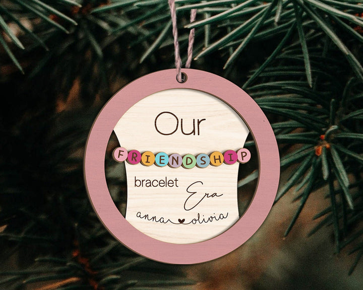 Friendship Bracelet Ornament, Custom Best Friend Ornament, Friendship Gift, Besties Christmas Ornament, Best Friend Gift,Friendship Ornament