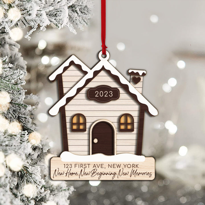 Personalized New Home Ornament, First Home Ornament, New House Keepsake, Our First House Ornament, Couples Gift, Christmas Ornament 2023