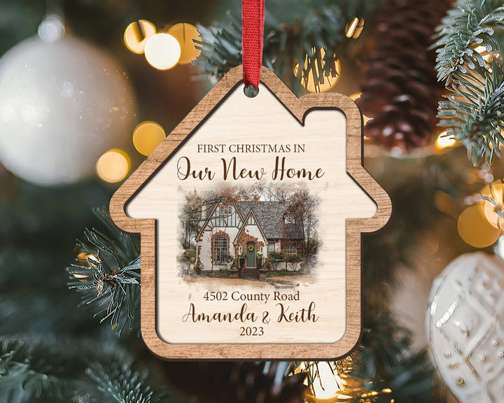 Personalized New Home Photo Ornament, New Home Ornament, First Home Ornament, Couples Ornament, New Home Gift, New Home Christmas Ornament