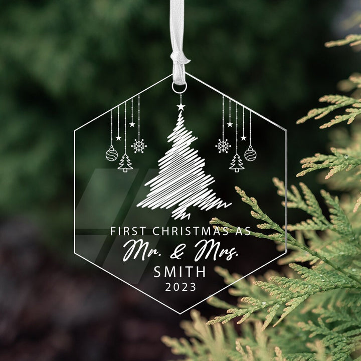 Custom Engagement Ornament, First Christmas Ornament, Custom Couple Name Ornament, Couple Christmas Ornament, Couples Gift, Engaged Ornament