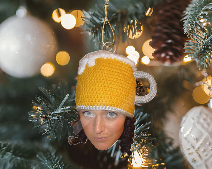 Custom Face Photo Ornament, Photo Ornament Personalized, Acrylic Photo Ornament, Picture Ornament, Funny Christmas Ornament, Christmas Gift
