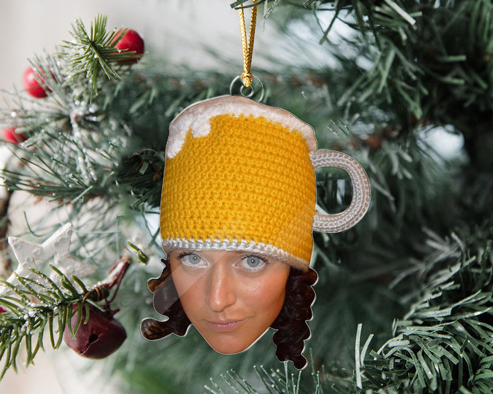 Custom Face Photo Ornament, Photo Ornament Personalized, Acrylic Photo Ornament, Picture Ornament, Funny Christmas Ornament, Christmas Gift