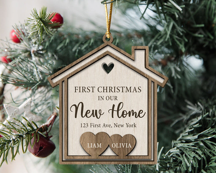 Personalized  New Home Ornament, New Home Christmas Ornament, Our First Home Ornament, Housewarming Gift, New Home Gift, New House Ornament