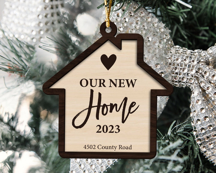 Our New Home Ornament, Custom New Home Ornament, New House Ornament, Our First Home Ornament, Housewarming Gift, New Home Christmas Gift