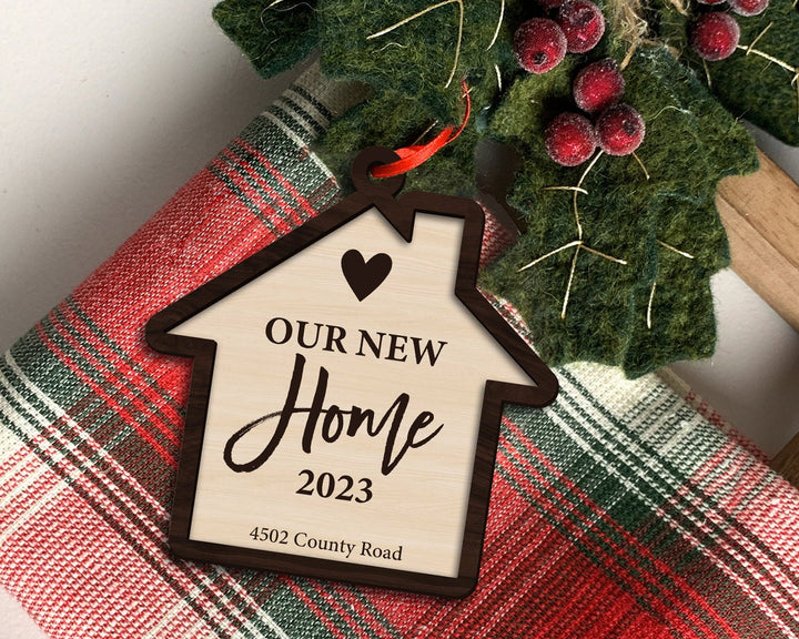 Our New Home Ornament, Custom New Home Ornament, New House Ornament, Our First Home Ornament, Housewarming Gift, New Home Christmas Gift