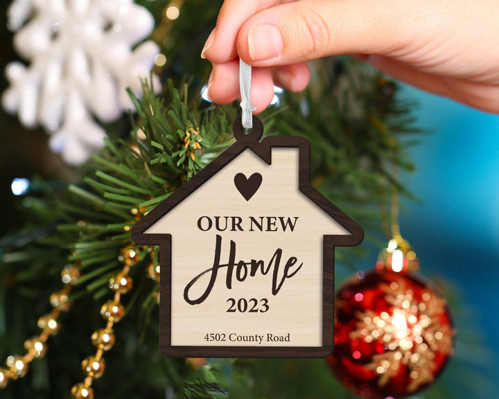 Our New Home Ornament, Custom New Home Ornament, New House Ornament, Our First Home Ornament, Housewarming Gift, New Home Christmas Gift