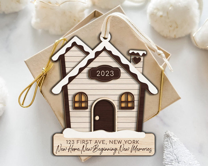 Personalized New Home Ornament, First Home Ornament, New House Keepsake, Our First House Ornament, Couples Gift, Christmas Ornament 2023