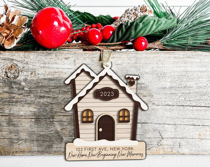 Personalized New Home Ornament, First Home Ornament, New House Keepsake, Our First House Ornament, Couples Gift, Christmas Ornament 2023