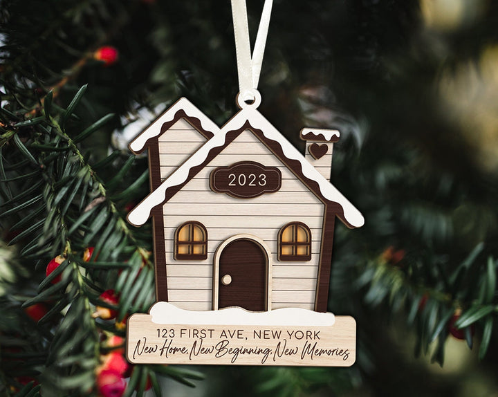 Personalized New Home Ornament, First Home Ornament, New House Keepsake, Our First House Ornament, Couples Gift, Christmas Ornament 2023