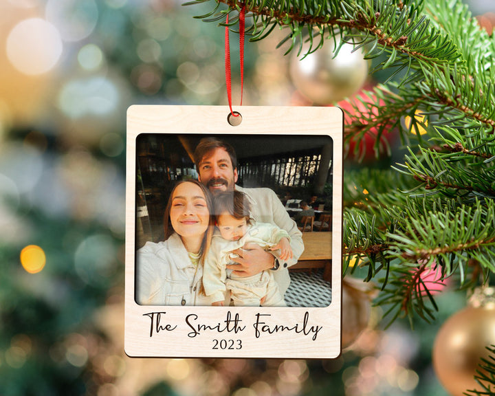 Personalized Family Photo Ornament, Engagement Ornament, Family Ornament 2023, Custom Photo Ornament, Christmas Ornament, Family Portrait