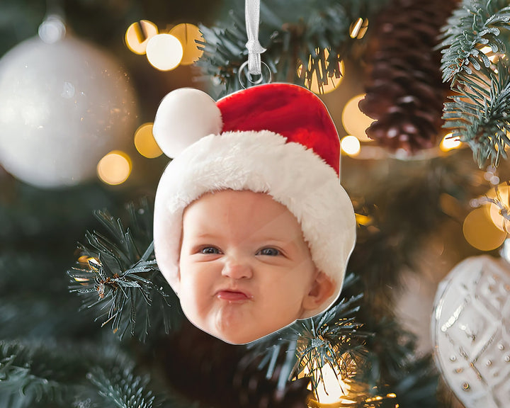 Custom Face Photo Ornament, Photo Ornament Personalized, Acrylic Photo Ornament, Picture Ornament, Funny Christmas Ornament, Christmas Gift