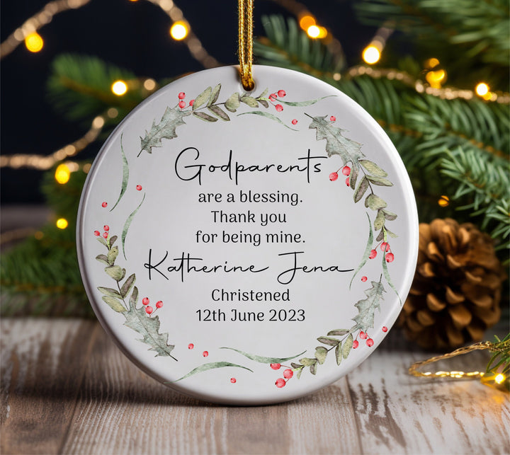 Personalized Name Ornament for Christmas, Baptism Gift, Religious Gift, Christian Holiday Decor, Custom Nativity Ornament, Baptized Ornament