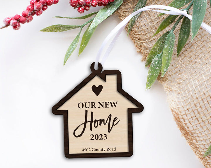 Our New Home Ornament, Custom New Home Ornament, New House Ornament, Our First Home Ornament, Housewarming Gift, New Home Christmas Gift