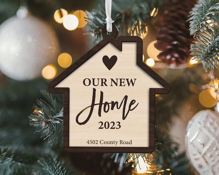 Our New Home Ornament, Custom New Home Ornament, New House Ornament, Our First Home Ornament, Housewarming Gift, New Home Christmas Gift