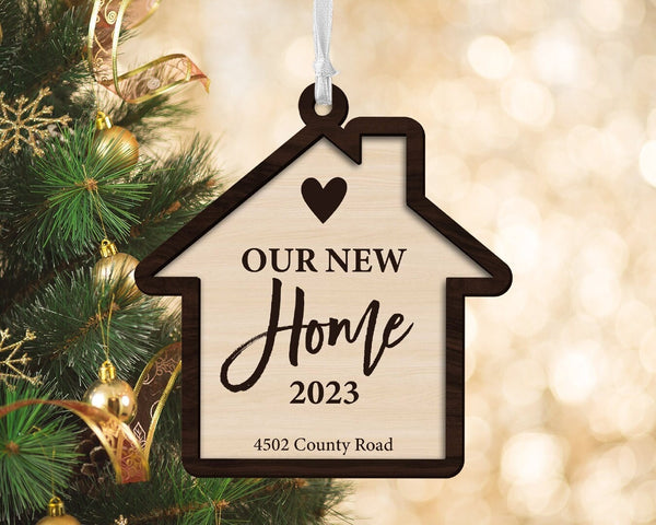 Our New Home Ornament, Custom New Home Ornament, New House Ornament, Our First Home Ornament, Housewarming Gift, New Home Christmas Gift