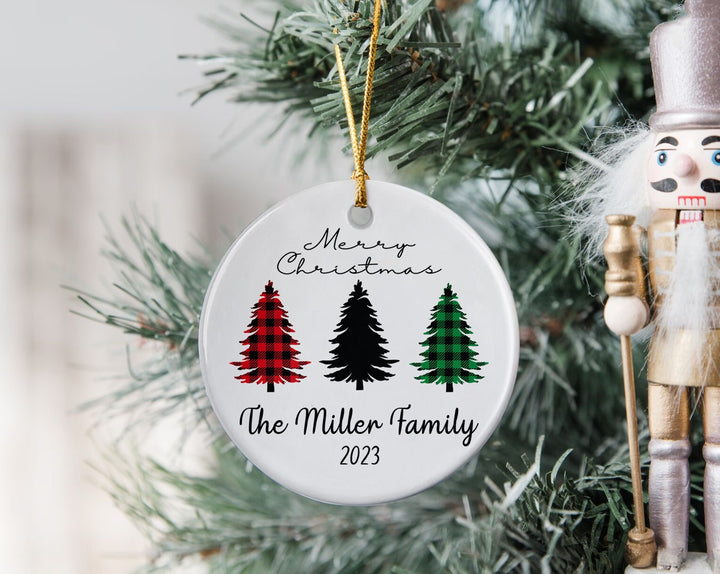 Custom Funny Christmas Tree Ornament, Christmas Keepsake Gift, Family Christmas Gifts, Gift For Christmas, Personalized Family Name Ornament