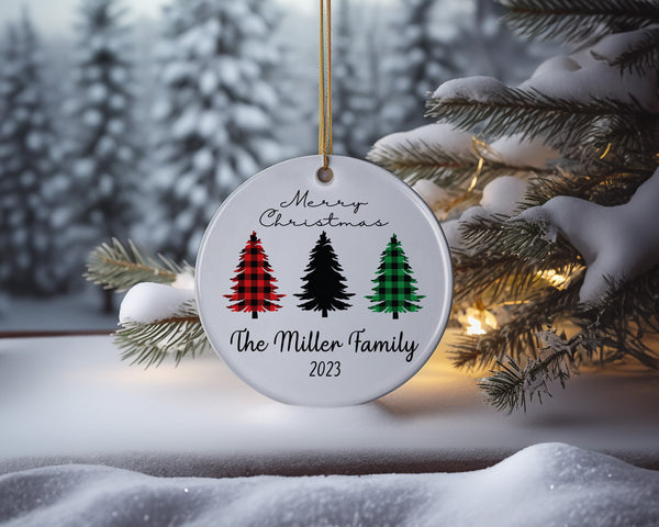 Custom Funny Christmas Tree Ornament, Christmas Keepsake Gift, Family Christmas Gifts, Gift For Christmas, Personalized Family Name Ornament