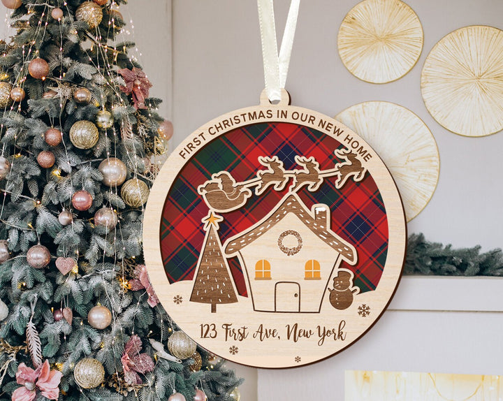 Custom Our New Home Ornament, House Address Ornament, First Christmas New Home Gift, New House Ornament, New Home Ornament,Housewarming Gift