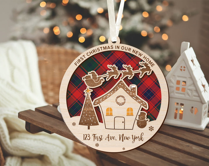 Custom Our New Home Ornament, House Address Ornament, First Christmas New Home Gift, New House Ornament, New Home Ornament,Housewarming Gift