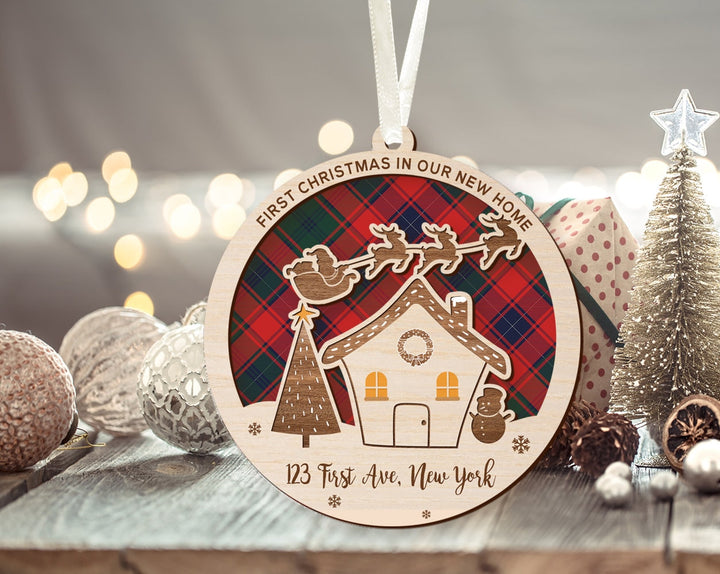 Custom Our New Home Ornament, House Address Ornament, First Christmas New Home Gift, New House Ornament, New Home Ornament,Housewarming Gift