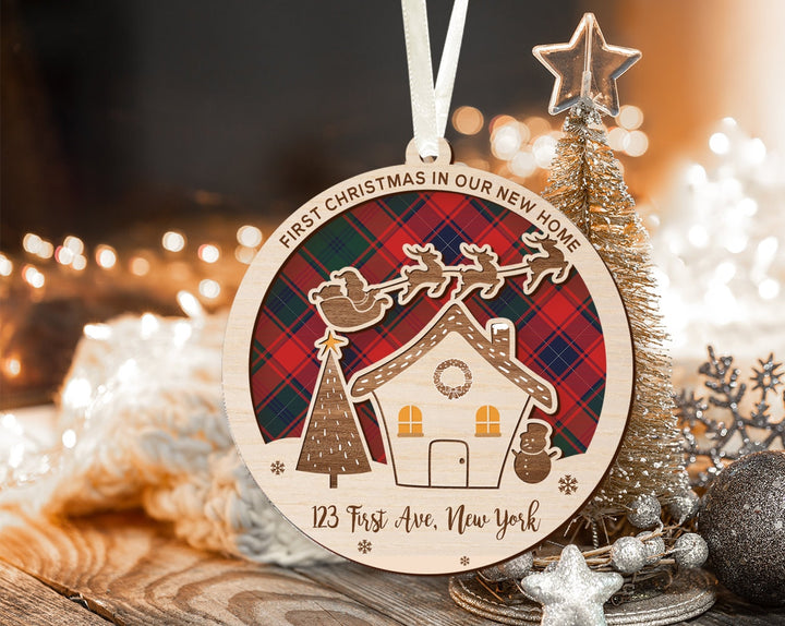 Custom Our New Home Ornament, House Address Ornament, First Christmas New Home Gift, New House Ornament, New Home Ornament,Housewarming Gift