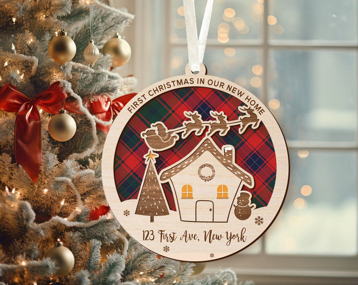 Custom Our New Home Ornament, House Address Ornament, First Christmas New Home Gift, New House Ornament, New Home Ornament,Housewarming Gift