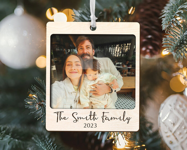 Personalized Family Photo Ornament, Engagement Ornament, Family Ornament 2023, Custom Photo Ornament, Christmas Ornament, Family Portrait