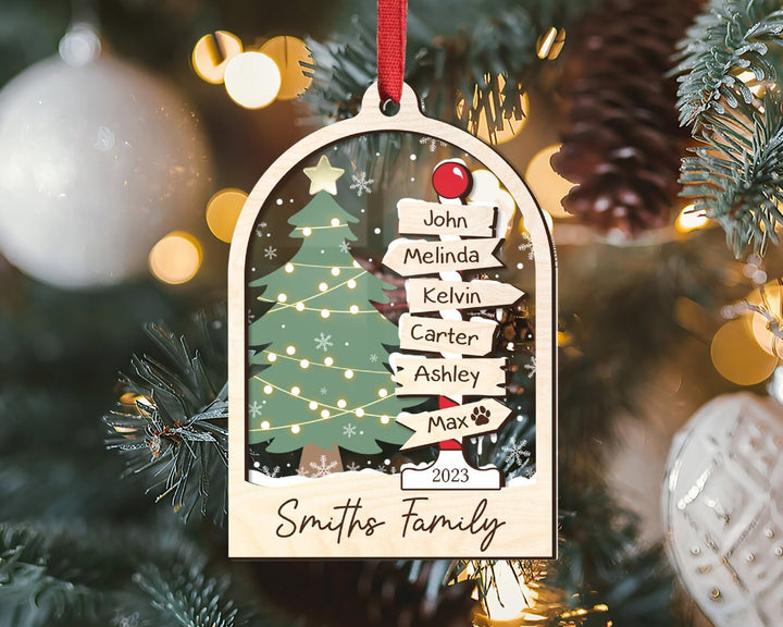 Family Christmas Ornament, Personalized Family Ornament, Family Ornament 2023, Christmas Ornament, Family Tree Ornament, Gift for Family