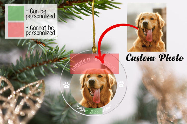 Personalized 2023 Memorial Dog Ornament, Christmas Memorial Gifts, Dog Lover Gifts, Dog Owner Gifts, Custom Dog Photo Ornament, Pet Ornament