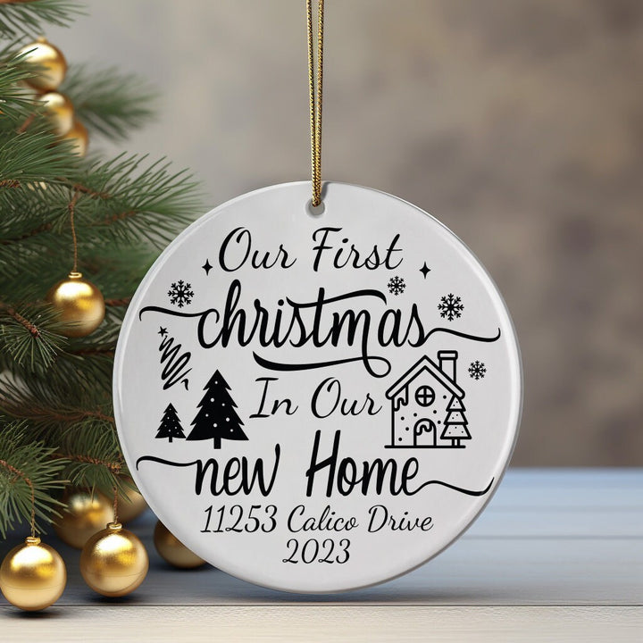 Personalized Our First Christmas Ornament For New Home Gift, Christmas Home Decor, New Apartment Gift, New House Gifts, Custom Tree Ornament