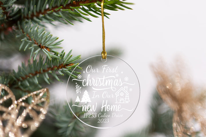 Personalized Our First Christmas Ornament For New Home Gift, Christmas Home Decor, New Apartment Gift, New House Gifts, Custom Tree Ornament