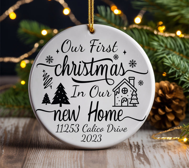 Personalized Our First Christmas Ornament For New Home Gift, Christmas Home Decor, New Apartment Gift, New House Gifts, Custom Tree Ornament