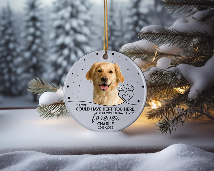 Personalized Photo Ornament for Dog, Dog Lover Gifts, Pet Sympathy Gifts, Loss of Pet, Dog Memorial Gifts, Custom Cute Dog Memorial Ornament